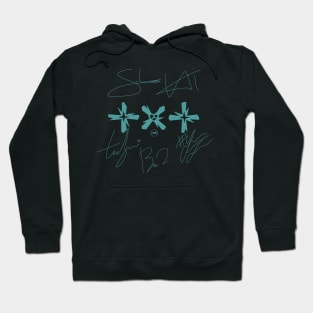 Design with the signatures of the txt group Hoodie